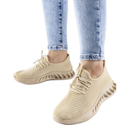 Beige fabric sneakers from Derek