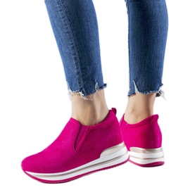 Pink Alquippa wedge sneakers