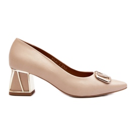Elegant Pumps With Decoration Laura Messi 2740 Beige Elegant Pumps With Decoration Laura Messi 2740 Beige