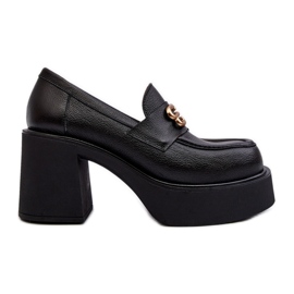 Zazoo 20170 Women's Leather Shoes On High Heel, Black Zazoo 20170 Women's Leather Shoes On High Heel, Black