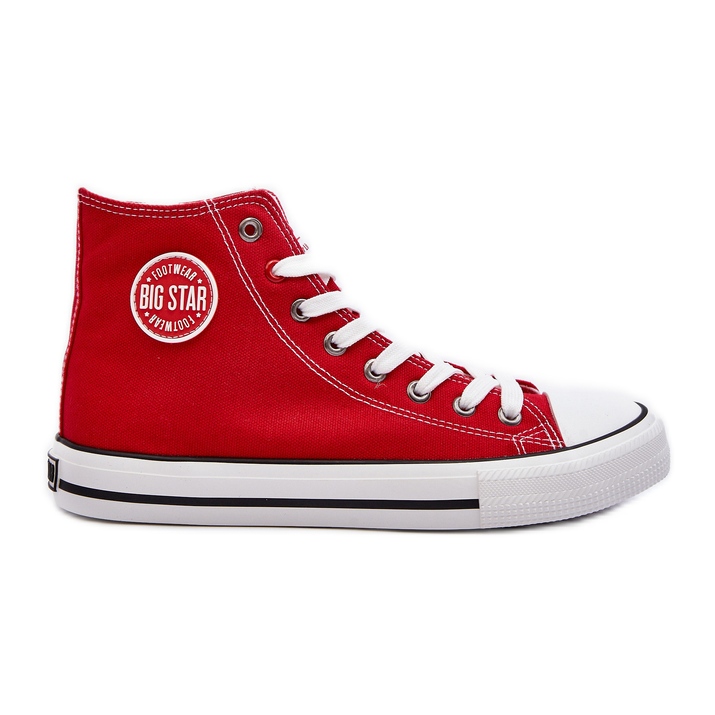 Women's Classic High Sneakers Big Star T274024 Red Women's Classic High Sneakers Big Star T274024 Red