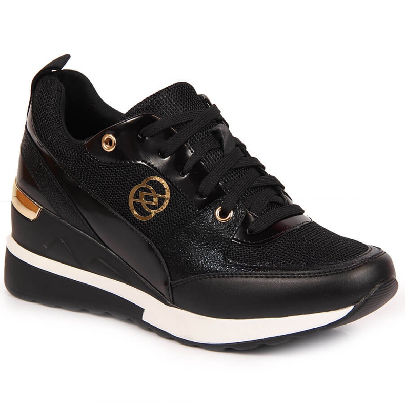 Women's black wedge shoes eVento 21PB35-4001 Women's black wedge shoes eVento 21PB35-4001