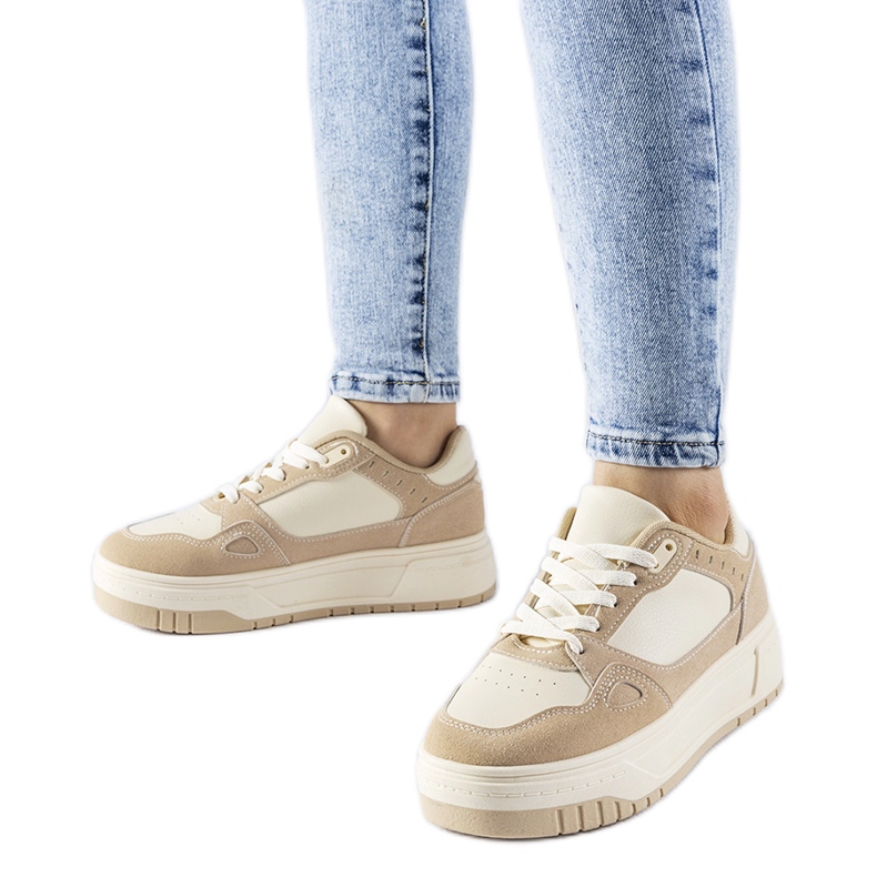 Light beige Pomona platform sneakers