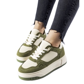 Green and white Pomona platform sneakers Green and white Pomona platform sneakers