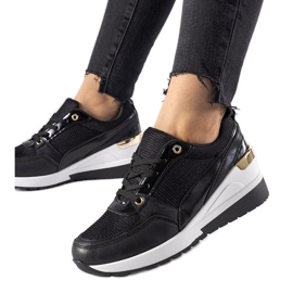Black Gauvin wedge sneakers