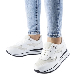 White Inès platform sneakers