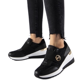 Black Salida slip-on wedge sneakers