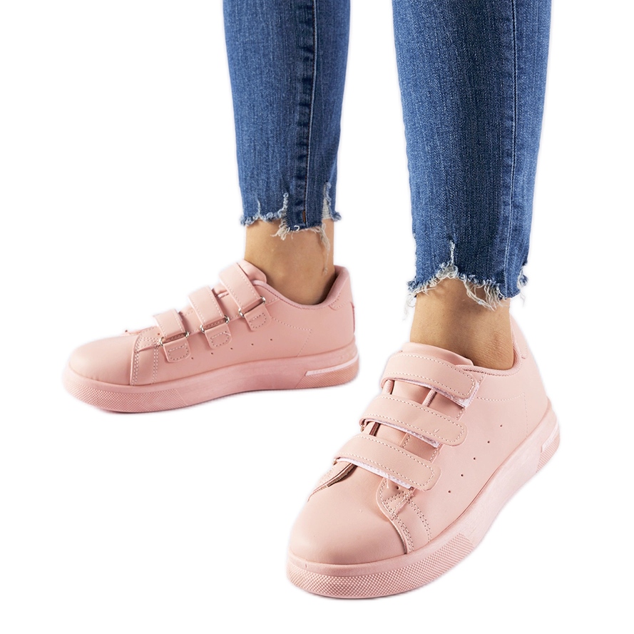 Pink Pare sneakers with Velcro fastening
