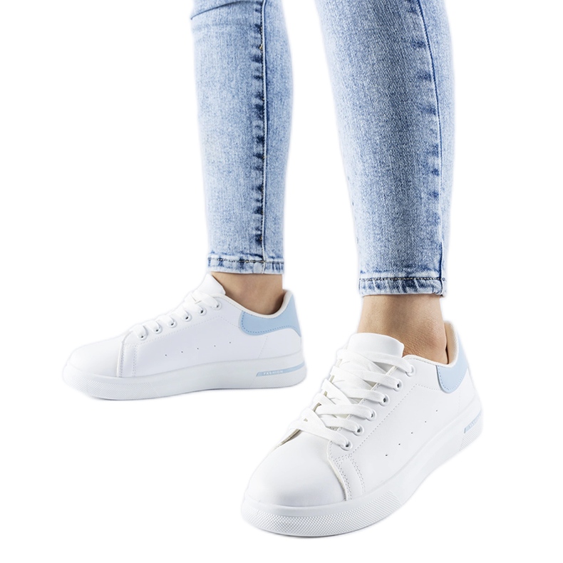 White and blue Leland sneakers