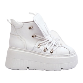 Zazoo 3416 Leather Women's Sports Shoes White