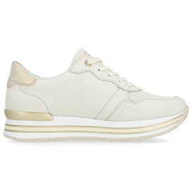 Leather sports shoes, women's sneakers, beige Remonte D1322-60 Leather sports shoes, women's sneakers, beige Remonte D1322-60