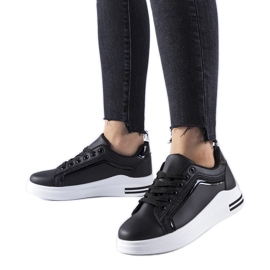 Black Mayfield platform sneakers