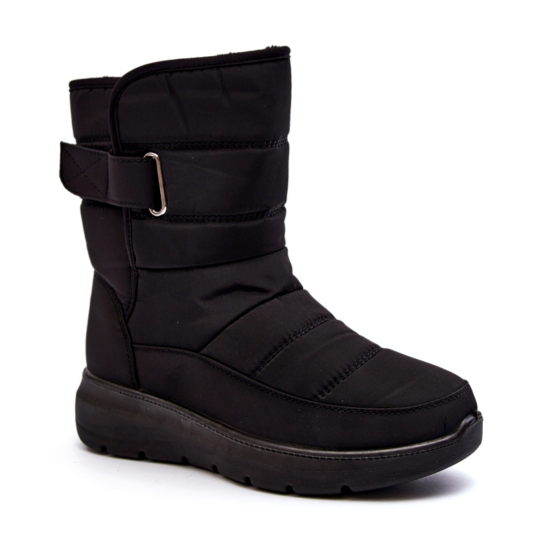 J. Star Women's Velcro Insulated Snow Boots Black Jawora