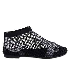 Peyton Black mesh sandals with rhinestones Peyton Black mesh sandals with rhinestones