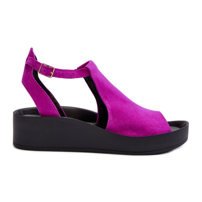 Zazoo 2914 Women's Sandals Suede Fuchsia pink