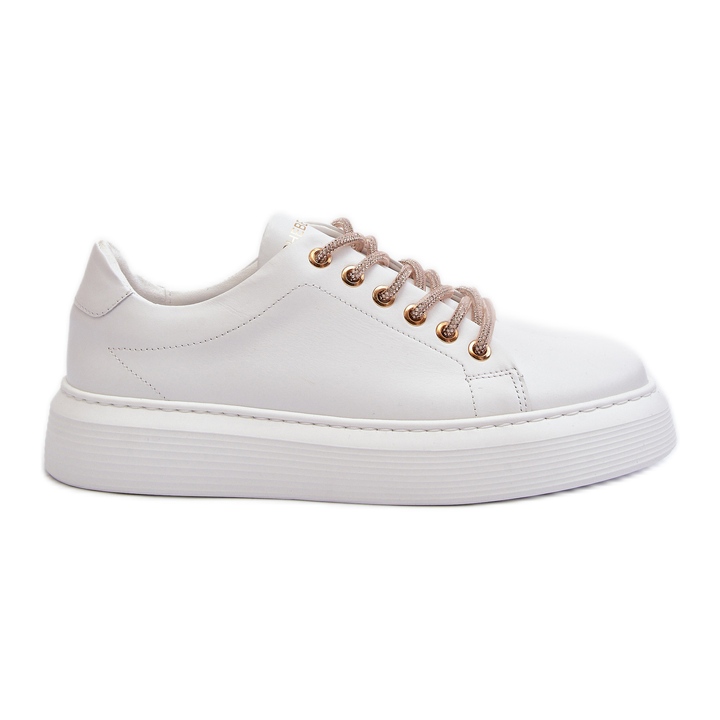 Leather Women's Sports Shoes CheBello 4362 White Leather Women's Sports Shoes CheBello 4362 White