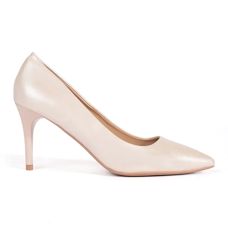 Women's pumps on a high heel beige Women's pumps on a high heel beige