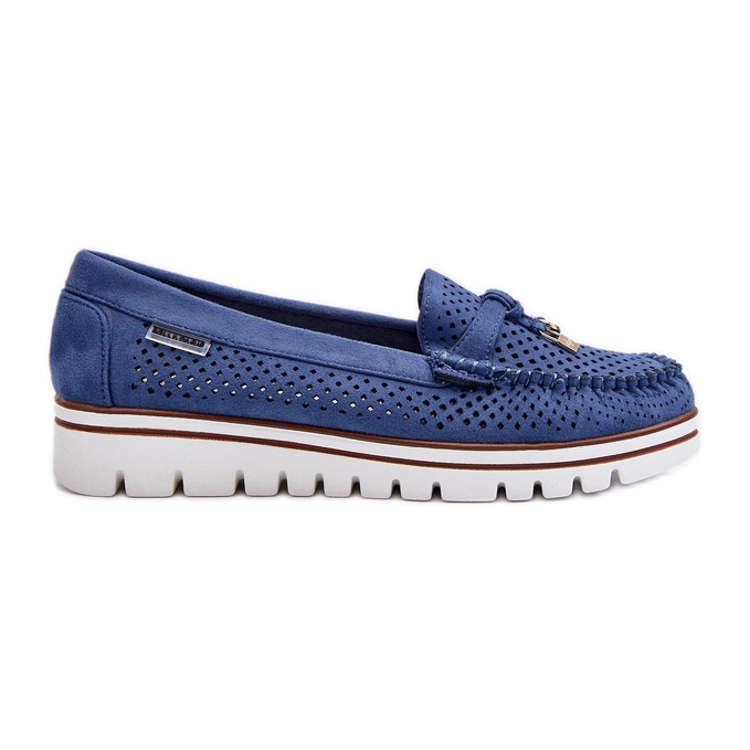 Women's Openwork Moccasins Blue Twista