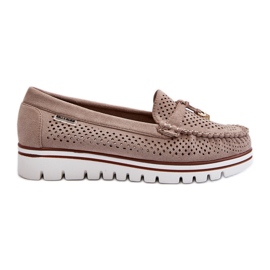 Women's Openwork Moccasins Beige Twista Women's Openwork Moccasins Beige Twista