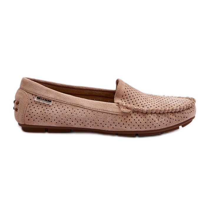 Women's Openwork Moccasins Beige Rasirna