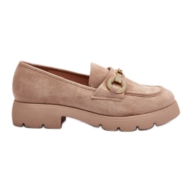 Women's Beige Railenes Decorated Moccasins