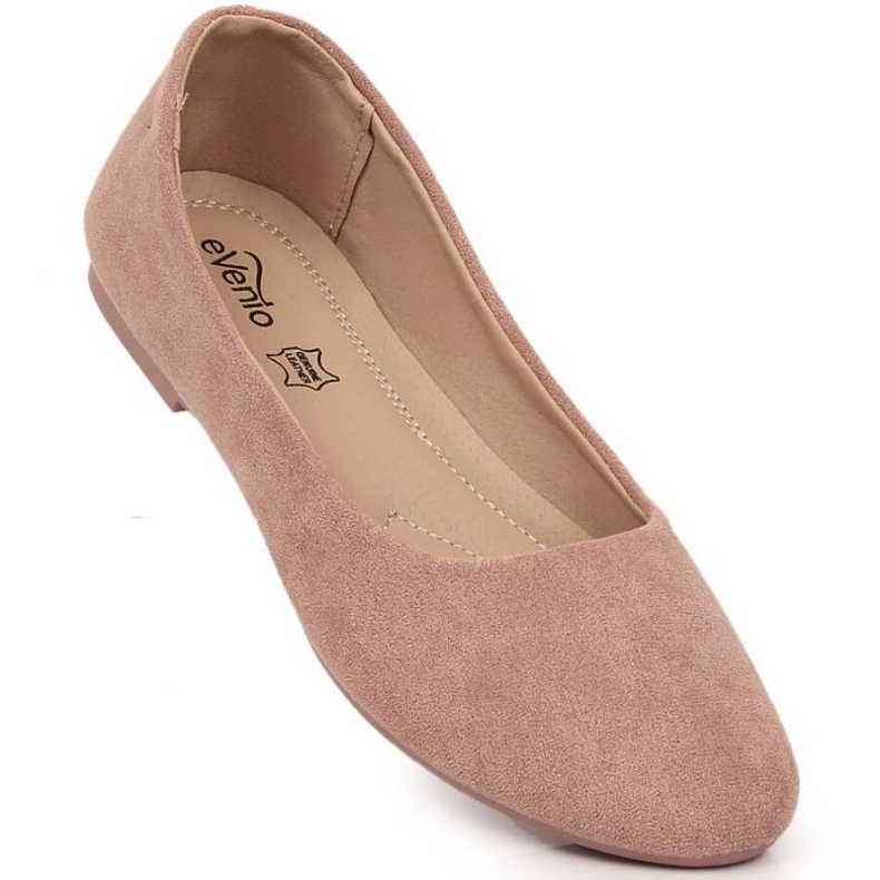 EVento W EVE205C suede ballet flats, dirty pink