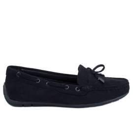 Wards Black suede moccasins