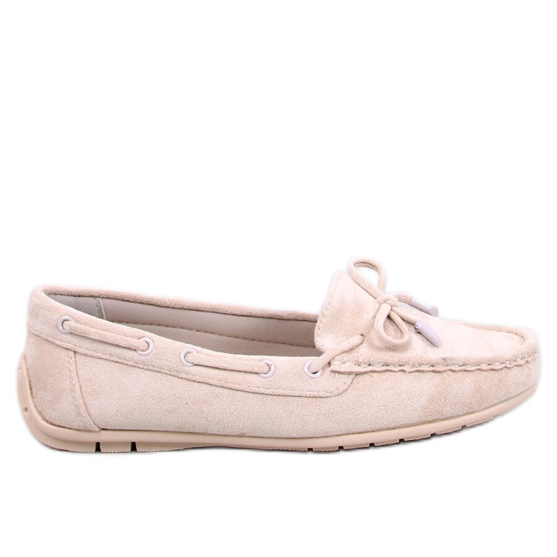Wards Beige suede moccasins