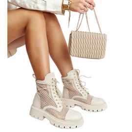 Beige transparent Waldeck boots
