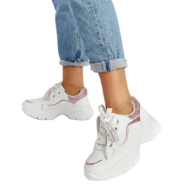 Massive white sneakers with Euclid rhinestones Massive white sneakers with Euclid rhinestones