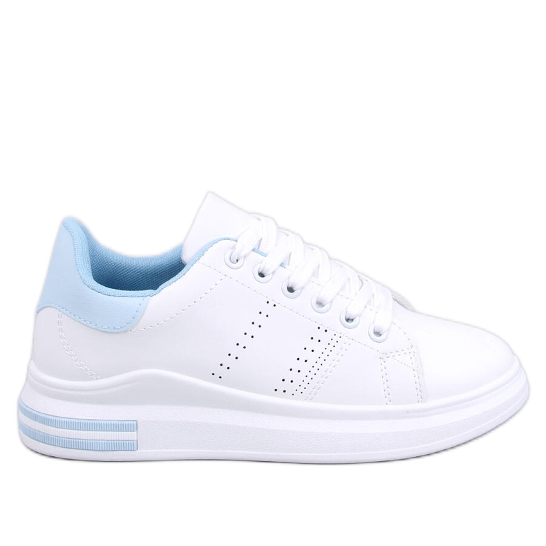 Maes Blue wedge sneakers white