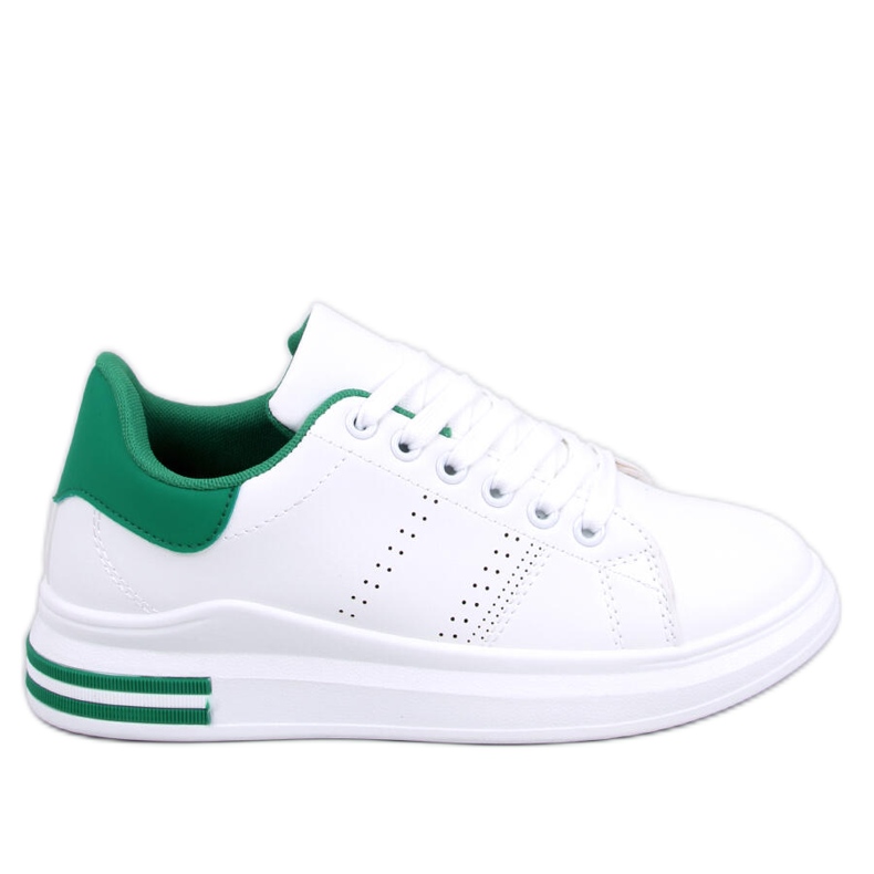Maes Green wedge sneakers white