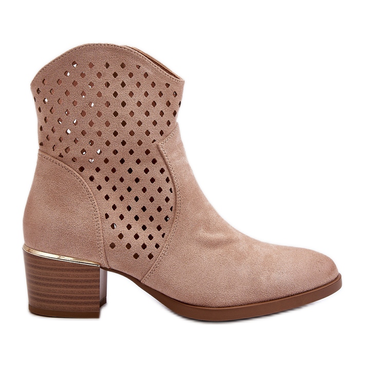 Low heel 2025 tan boots