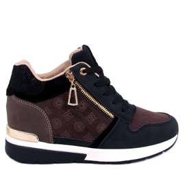 Telts Black wedge sneakers