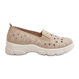 Beige Emilei Women's Openwork Shoes Beige Emilei Women's Openwork Shoes