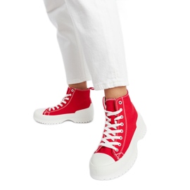 Red Ronchis high-top sneakers