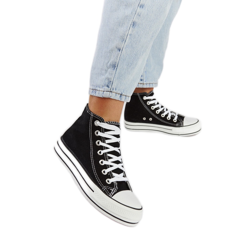 Puglia black high-top sneakers