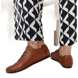 Brown shoes with a patent toe from Parady