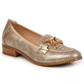 Openwork shoes with a gold chain from Potocki golden