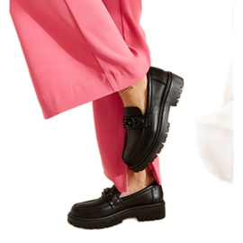 Black loafers with a Lyle buckle Black loafers with a Lyle buckle
