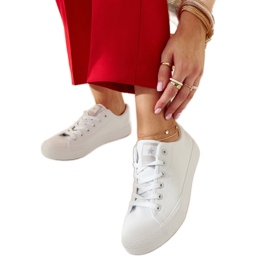 Rocky white fabric sneakers