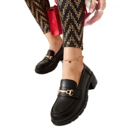 Black high heel Sherie loafers