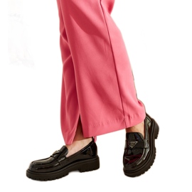 Black patent Teri moccasins