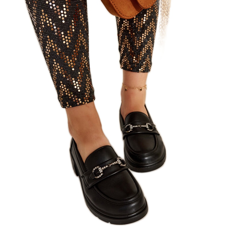Black eco-leather Grisel moccasins