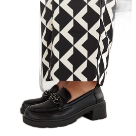 Black eco-leather loafers by Lyyli