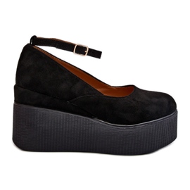 Women's Black Malla Espadrilles on a Wedge Women's Black Malla Espadrilles on a Wedge