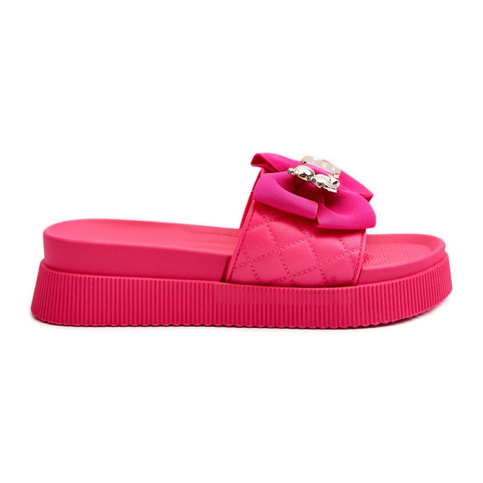 PS1 Women s Flip Flops With Bow and Teddy Bear Fuchsia Katterina