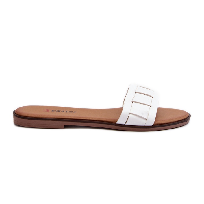 Women's Classic Flat Flip Flops White Namrita
