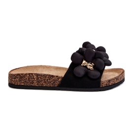 Women's Flip-Flops With Decorations Black Bunlia