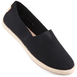Women's black slip-on espadrilles Potocki 16308